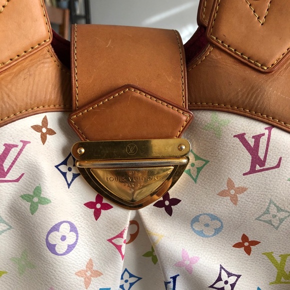 SOLD - White Monogram Multicolor Ursula Blanco - Picture 6 of 12